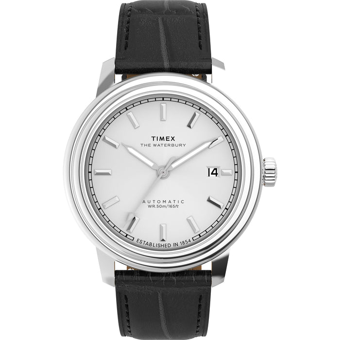 Timex Waterbury Metropolitan Automatic 41mm Leather Strap Men's Watch, TW2Y22900UJ