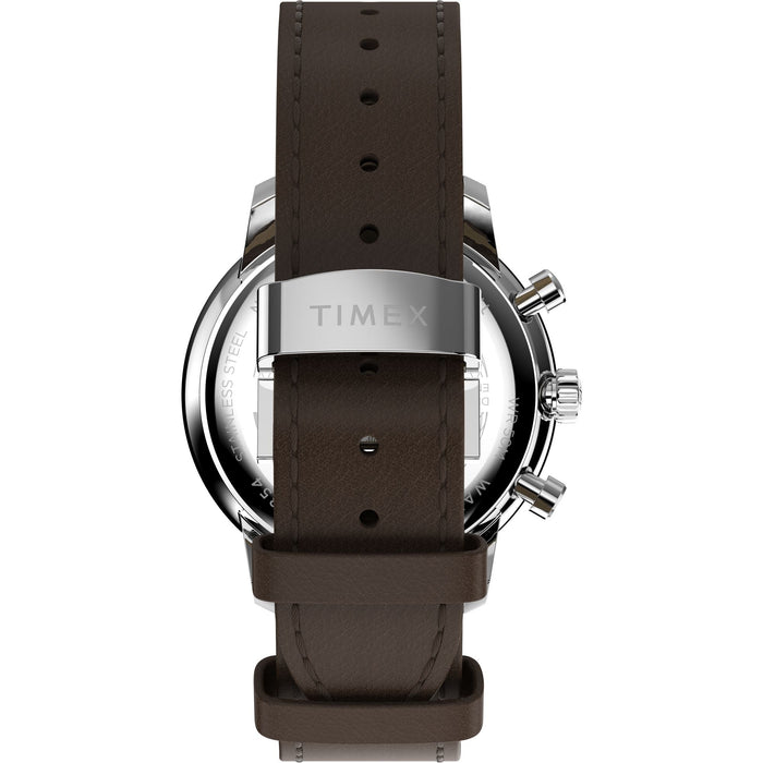 Timex Waterbury Metropolitan Chronograph 41mm Leather Strap Men's Watch, TW2Y23500UJ