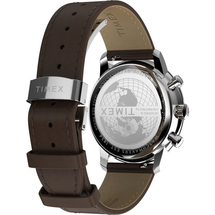 Timex Waterbury Metropolitan Chronograph 41mm Leather Strap Men's Watch, TW2Y23500UJ