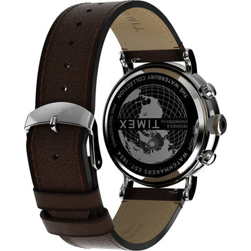 Timex Waterbury Standard 43mm Leather Strap Men's Watch, TW2W47300UJ