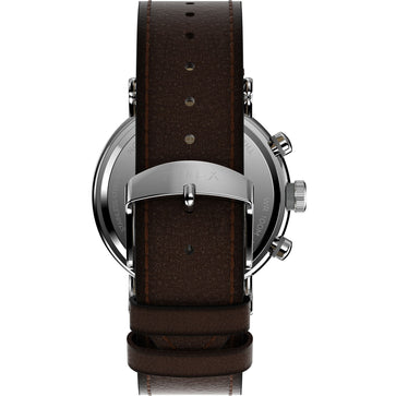Timex Waterbury Standard 43mm Leather Strap Men's Watch, TW2W47300UJ