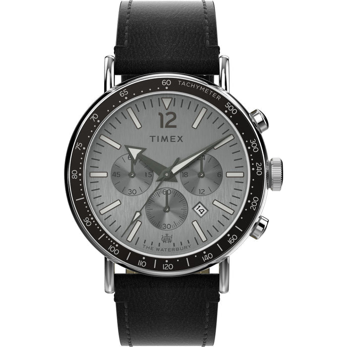 Timex Waterbury Standard 43mm Leather Strap Men's Watch, TW2W47400UJ