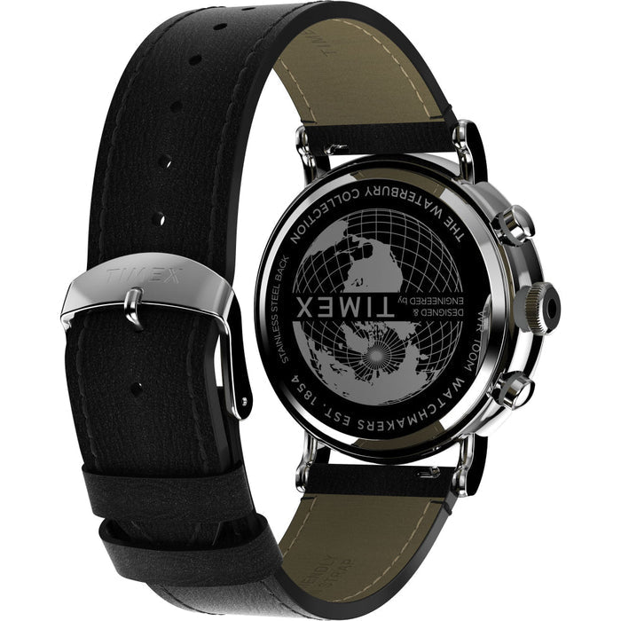 Timex Waterbury Standard 43mm Leather Strap Men's Watch, TW2W47400UJ