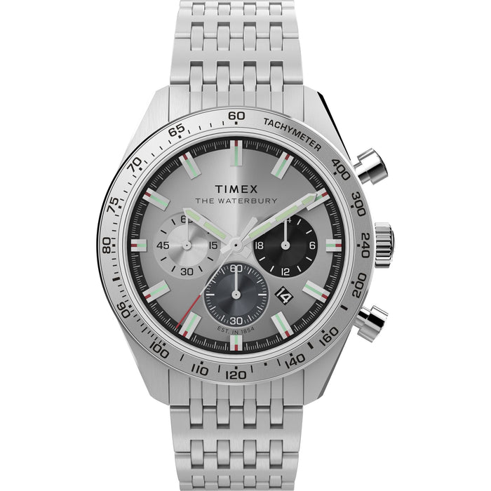 Timex Waterbury Traditional Chronograph 41mm Stainless Steel Bracelet Men's Watch, TW2Y18700UJ