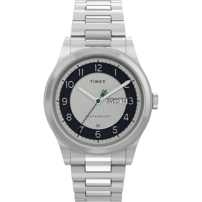 Timex Waterbury Traditional Day/Date 39mm Stainless Steel Bracelet Men's Watch, TW2U99300UJ