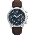 Timex Waterbury Traditional Fly Back Chronograph 43mm Leather Strap Men's Watch, TW2W47900UJ