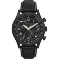 Timex Waterbury Traditional Fly Back Chronograph 43mm Leather Strap Men's Watch, TW2W48000UJ
