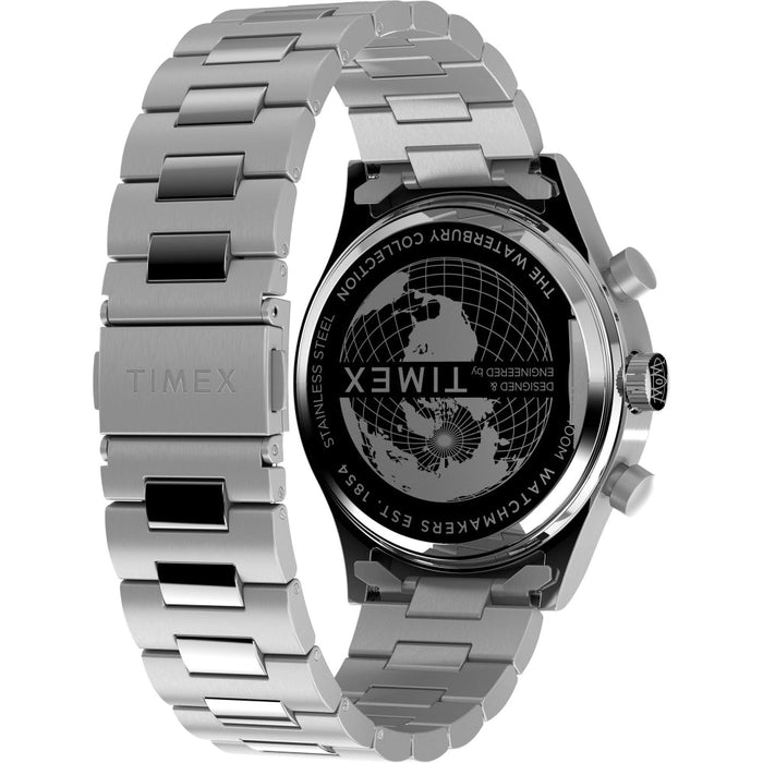 Timex Waterbury Traditional Fly Back Chronograph 43mm Stainless Steel Bracelet Men's Watch, TW2W47800UJ
