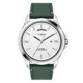 Timex White Round Dial Analog Men's Watch, TW000X138