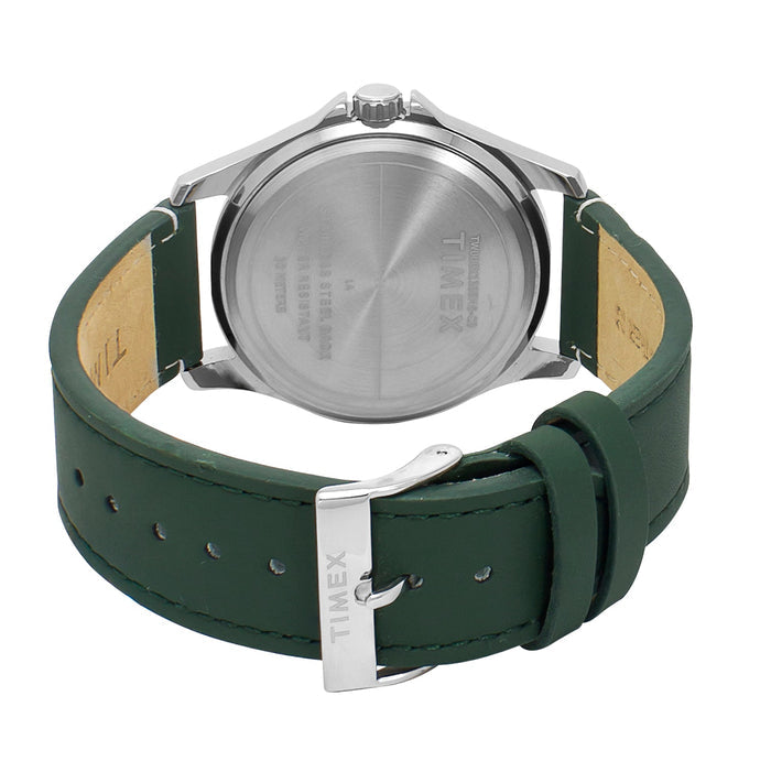 Timex White Round Dial Analog Men's Watch, TW000X138