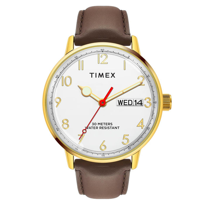 Timex White Round Dial Analog Men's Watch, TWEG25401