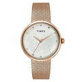 Timex White Round Dial Analog Women's Watch, TWEL19302