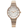 Titan Aura Quartz Analog Silver Dial Rose Gold Stainless Steel Strap Women's Watch, 95245WM02
