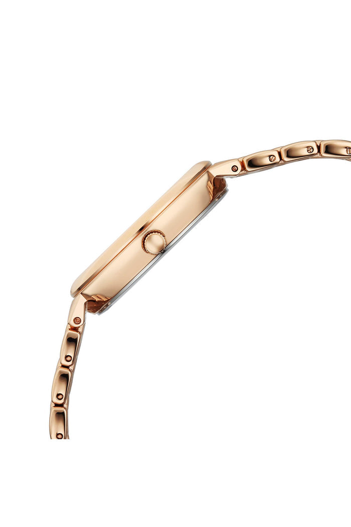 Titan Eminence Quartz Analog Pink Dial Rose Gold Strap Women's Watch, 95364WM01