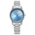 Titan Karishma Quartz Analog Blue Dial Silver Stainless Steel Strap Women's Watch, 2760SM02