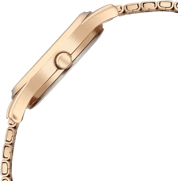 Titan Karishma Quartz Analog Off White Dial Rose Gold Stainless Steel Strap Women's Watch, 2679WM02