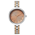 Titan Karishma Quartz Analog Rose Gold Dial Two Toned Stainless Steel Strap Women's Watch, 2969KM01