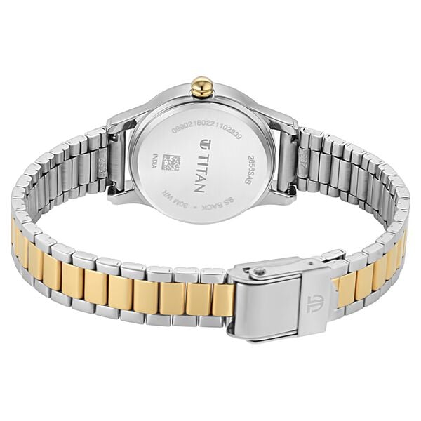 Titan Lagan Silver Dial With Metal Strap Women's Watch, 2656BM01