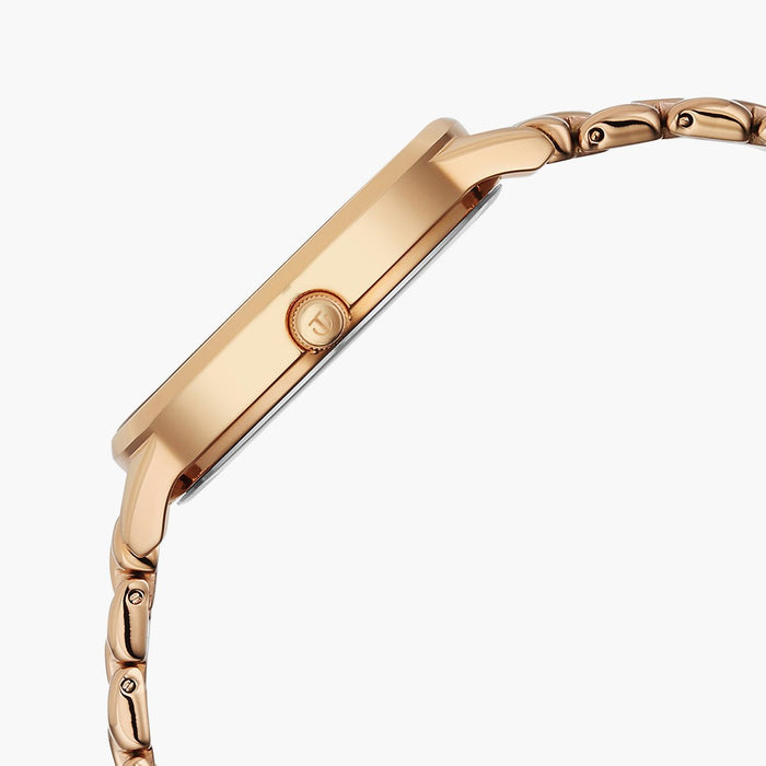 Titan Neo Quartz Analog Grey Dial Rose Gold Metal Strap Women's Watch, 2648WM12