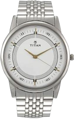 Titan Quartz Analog White Dial Men's Watch, 1773SM01