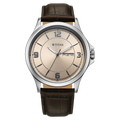 Titan Raga Neo Arabic Analog with Day Date Beige Dial Brown Leather Strap for Men's Watch, 1870SL11