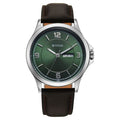 Titan Raga Neo Arabic Analog with Day Date Green Dial Brown Leather Strap for Men's Watch, 1870SL12