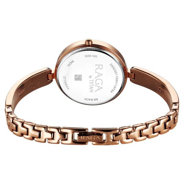 Titan Raga Showstopper Quartz Analog Pink Dial Metal Strap Women's Watch, 2772WM01