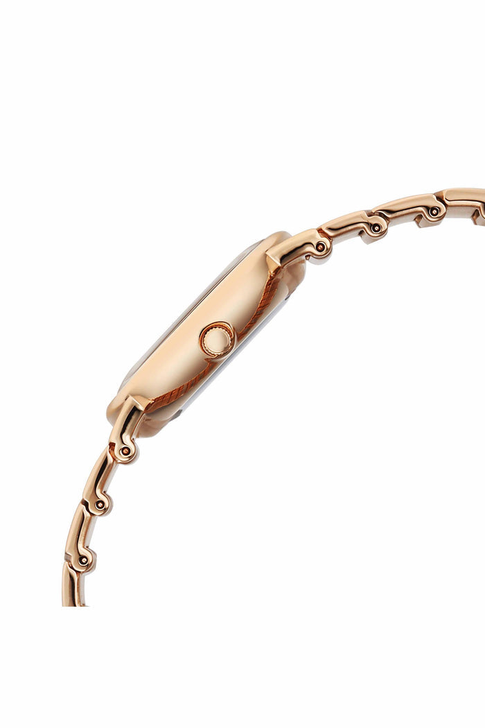 Titan Raga Sierra Quartz Analog White Dial Rose Gold Metal Strap Women's Watch, 95389WM01