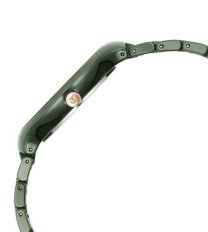 Titan Regalia Ceramics Quartz Analog Green Dial Green Color Ceramic Strap Men's Watch, 90014KC03