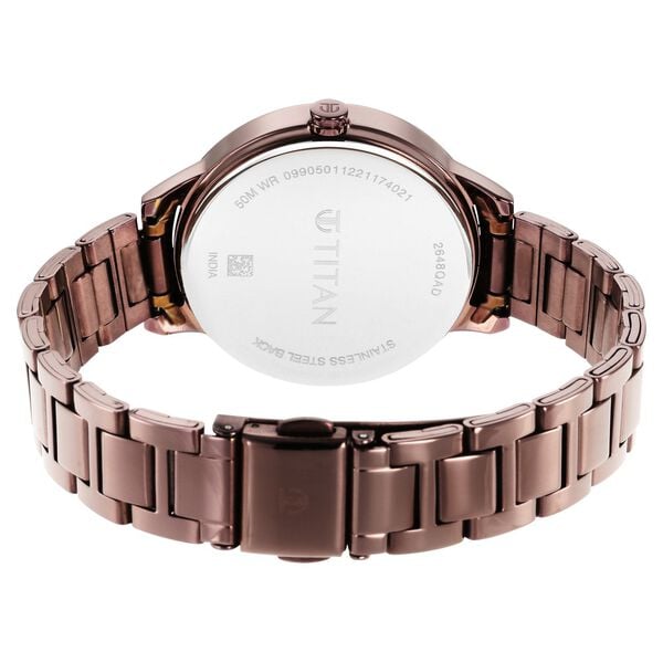 Titan Women's Purple Allure Watch: Floral Mosaic Dial & Sleek Strap Women's Watch, 2648QM01