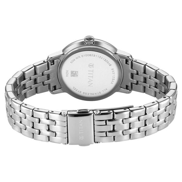 Titan Workmode Quartz Analog Blue Dial Stainless Steel Strap Women's Watch, 95312SM01