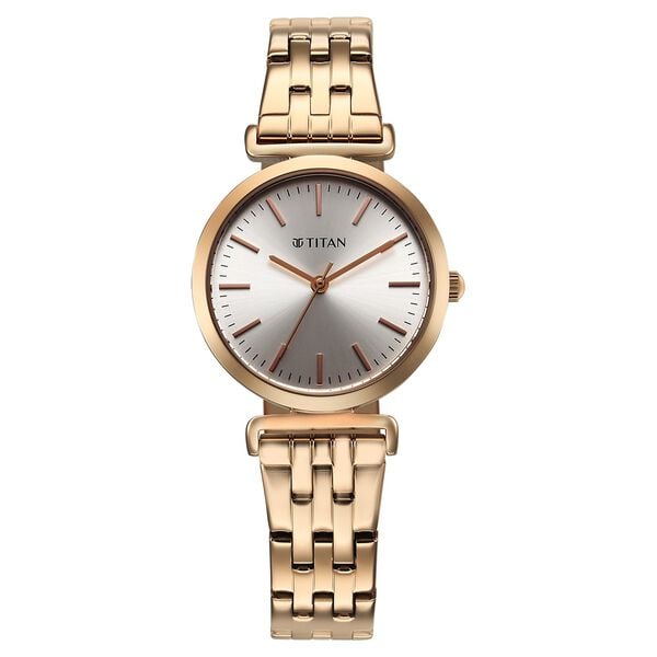Titan Workmode Quartz Analog Silver Dial Stainless Steel Strap Women's Watch, 95321WM01