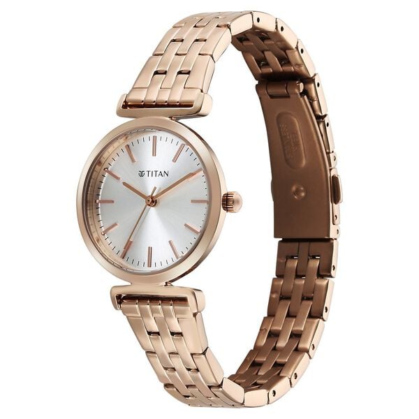 Titan Workmode Quartz Analog Silver Dial Stainless Steel Strap Women's Watch, 95321WM01