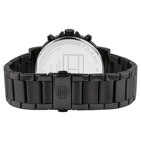 Tommy Hilfiger Multifunction Black Stainless Steel Strap for Men's Watch, TH1710590