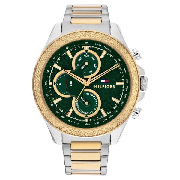 Tommy Hilfiger Quartz Multifunction Green dial Stainless Steel Strap Men's Watch, TH1792079