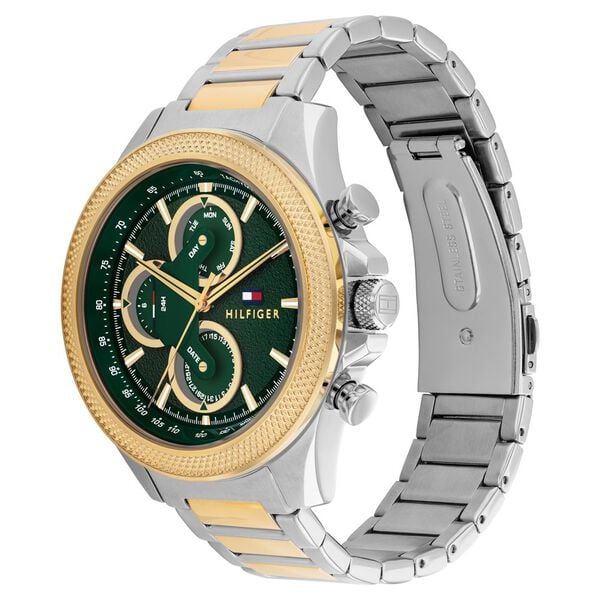 Tommy Hilfiger Quartz Multifunction Green dial Stainless Steel Strap Men's Watch, TH1792079