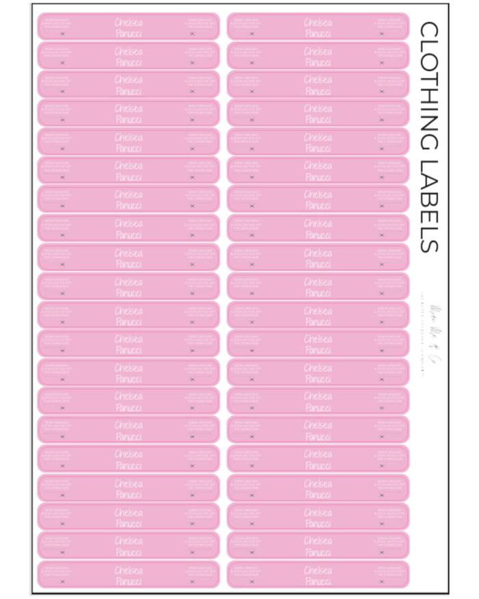 Wrap and Stick Clothing Name Labels - 40 Pack